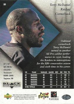 1997 Upper Deck Black Diamond #80 Terry McDaniel Back
