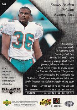 1997 Upper Deck Black Diamond #140 Stanley Pritchett Back