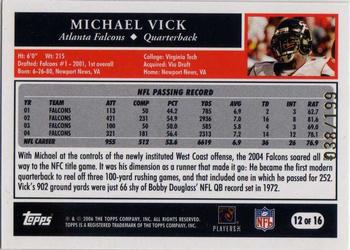 2006 Topps Super Bowl XL Card Show - Platinum #12 Michael Vick Back