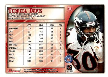 1998 Bowman #50 Terrell Davis Back