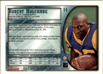 1998 Bowman #14 Robert Holcombe Back