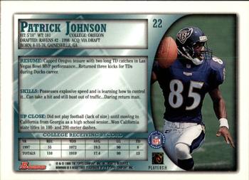 1998 Bowman #22 Patrick Johnson Back