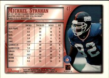1998 Bowman #43 Michael Strahan Back