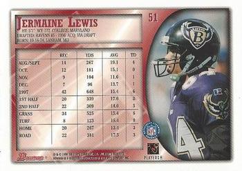 1998 Bowman #51 Jermaine Lewis Back