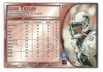 1998 Bowman #158 Jason Taylor Back