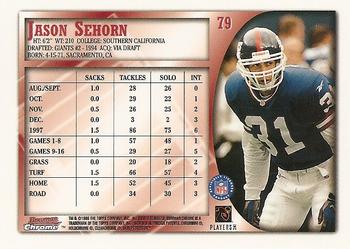 1998 Bowman Chrome #79 Jason Sehorn Back