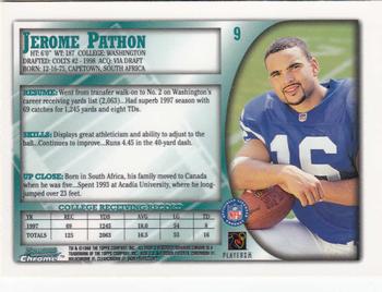 1998 Bowman Chrome #9 Jerome Pathon Back