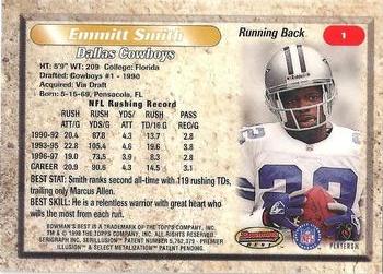 1998 Bowman's Best #1 Emmitt Smith Back