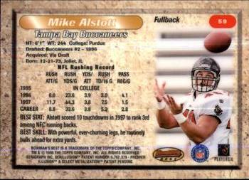 1998 Bowman's Best #59 Mike Alstott Back