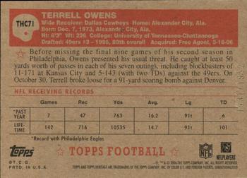 2006 Topps Heritage - Chrome #THC71 Terrell Owens Back