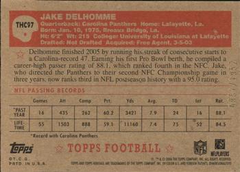 2006 Topps Heritage - Chrome #THC97 Jake Delhomme Back