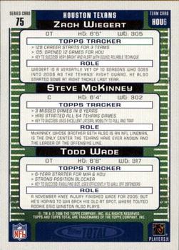 2006 Topps Total - Blue #75 Steve McKinney / Todd Wade / Zach Wiegert Back