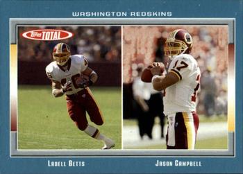 2006 Topps Total - Blue #86 Ladell Betts / Jason Campbell Front
