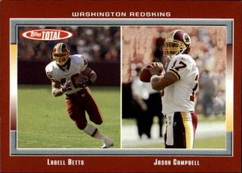 2006 Topps Total - Red #86 Ladell Betts / Jason Campbell Front