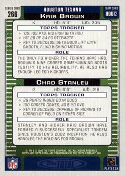 2006 Topps Total - Red #266 Chad Stanley / Kris Brown Back