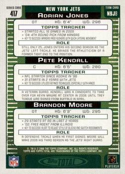 2006 Topps Total - Red #417 Brandon Moore / Adrian Jones / Pete Kendall Back