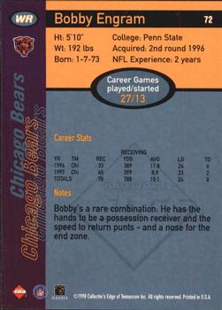 1998 Collector's Edge First Place #72 Bobby Engram Back