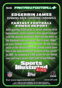 2006 Topps Total - Sports Illustrated for Kids #SI6 Edgerrin James Back