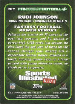 2006 Topps Total - Sports Illustrated for Kids #SI7 Rudi Johnson Back
