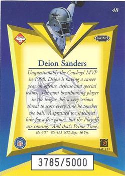 1998 Collector's Edge Masters #48 Deion Sanders Back