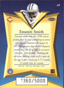 1998 Collector's Edge Masters #49 Emmitt Smith Back