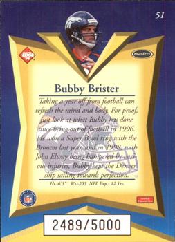 1998 Collector's Edge Masters #51 Bubby Brister Back
