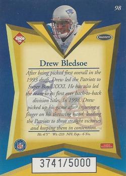 1998 Collector's Edge Masters #98 Drew Bledsoe Back