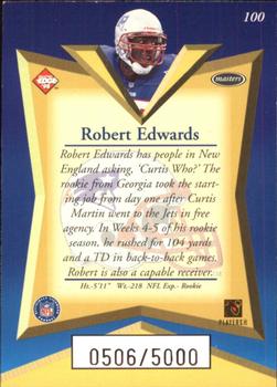 1998 Collector's Edge Masters #100 Robert Edwards Back