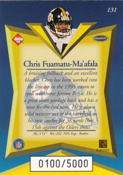 1998 Collector's Edge Masters #131 Chris Fuamatu-Ma'afala Back
