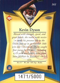 1998 Collector's Edge Masters #161 Kevin Dyson Back