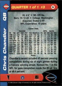 1998 Collector's Edge Odyssey #3 Chris Chandler Back