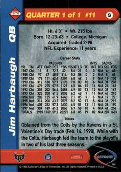 1998 Collector's Edge Odyssey #11 Jim Harbaugh Back