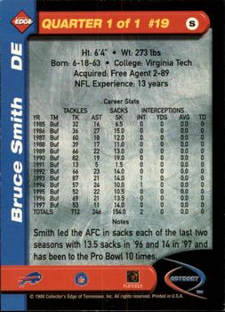 1998 Collector's Edge Odyssey #19 Bruce Smith Back