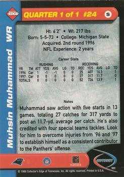 1998 Collector's Edge Odyssey #24 Muhsin Muhammad Back