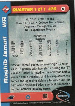 1998 Collector's Edge Odyssey #26 Raghib Ismail Back