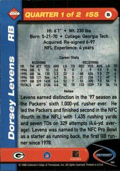1998 Collector's Edge Odyssey #55 Dorsey Levens Back