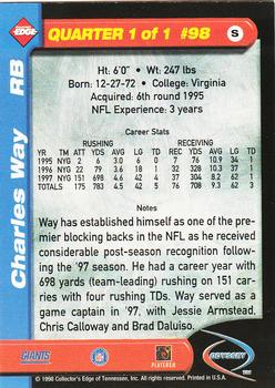 1998 Collector's Edge Odyssey #98 Charles Way Back