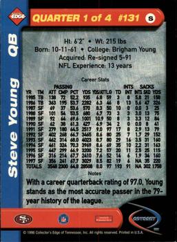 1998 Collector's Edge Odyssey #131 Steve Young Back