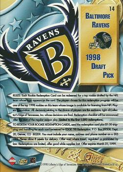 1998 Collector's Edge Supreme Season Review #14 Baltimore Ravens Back