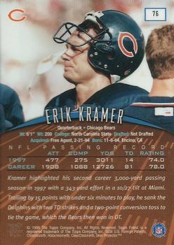 1998 Finest #76 Erik Kramer Back