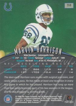 1998 Finest #268 Marvin Harrison Back