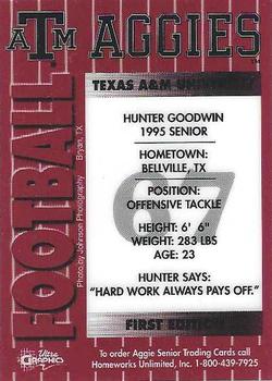 1995 Ultra Graphics Texas A&M Seniors #NNO Hunter Goodwin Back