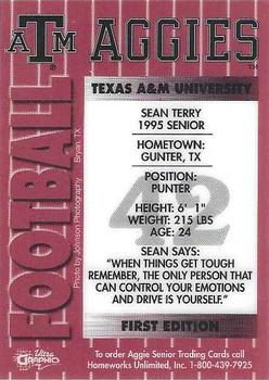 1995 Ultra Graphics Texas A&M Seniors #NNO Sean Terry Back