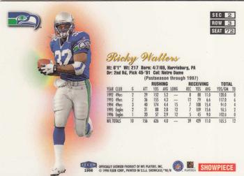 1998 Flair Showcase #72 Ricky Watters Back