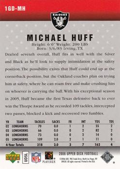 2006 Upper Deck - Gridiron Debut #1GD-MH Michael Huff Back