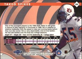 1998 Fleer Tradition #241 Takeo Spikes Back