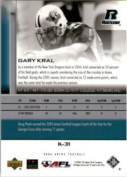 2006 Upper Deck AFL #8 Gary Kral Back
