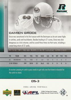 2006 Upper Deck AFL #11 Damien Groce Back