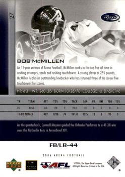 2006 Upper Deck AFL #27 Bob McMillen Back
