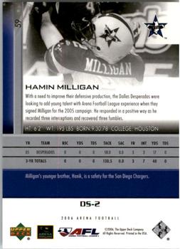 2006 Upper Deck AFL #59 Hamin Milligan Back